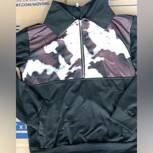 Black cow pull over
